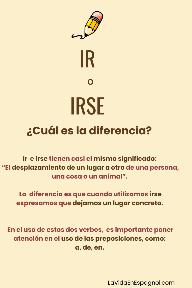 Ir o Irse - La vida en español - Clases de español en línea CDMX
